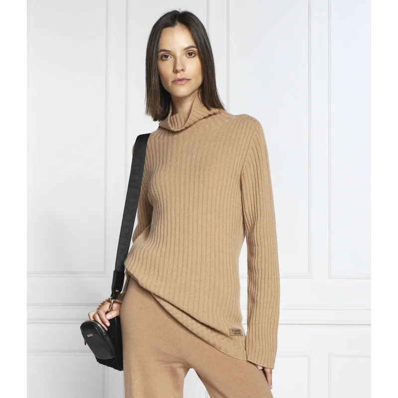 TWINSET Wełniany golf | Regular Fit | z dodatkiem kaszmiru