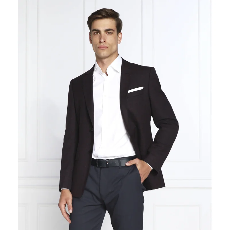 BOSS Wełniana marynarka H-Hutson-224 | Slim Fit