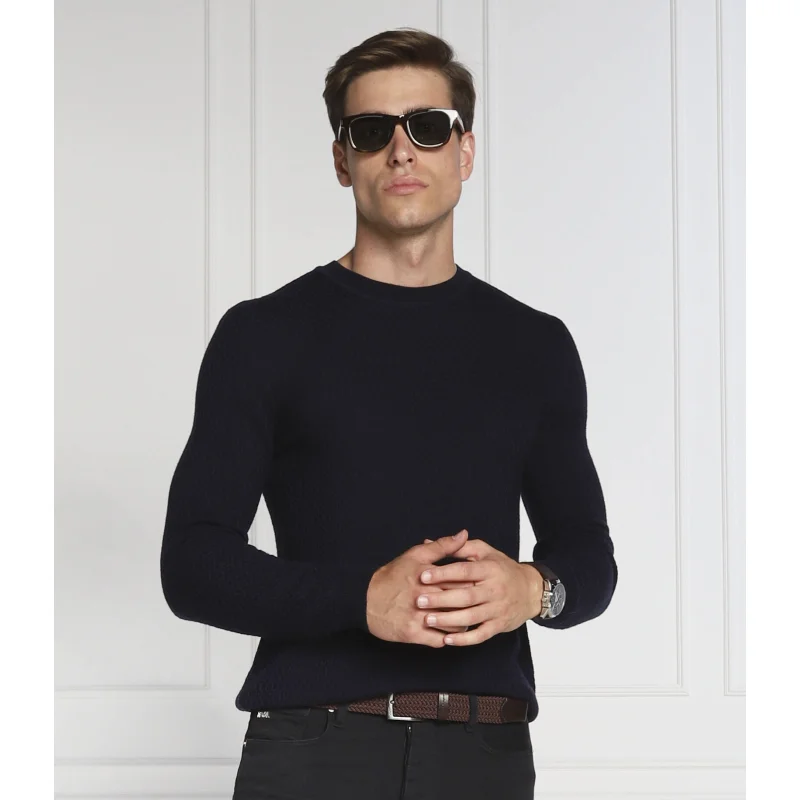 Emporio Armani Sweter | Slim Fit | z dodatkiem wełny