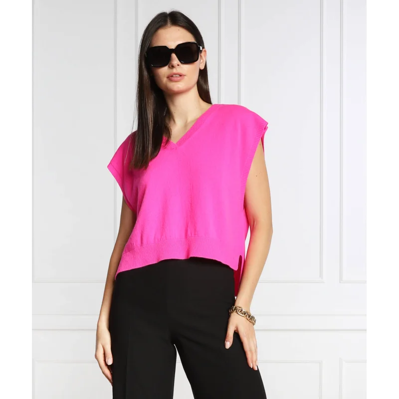MAX&Co. Wełniana kamizelka | Regular Fit | z dodatkiem kaszmiru