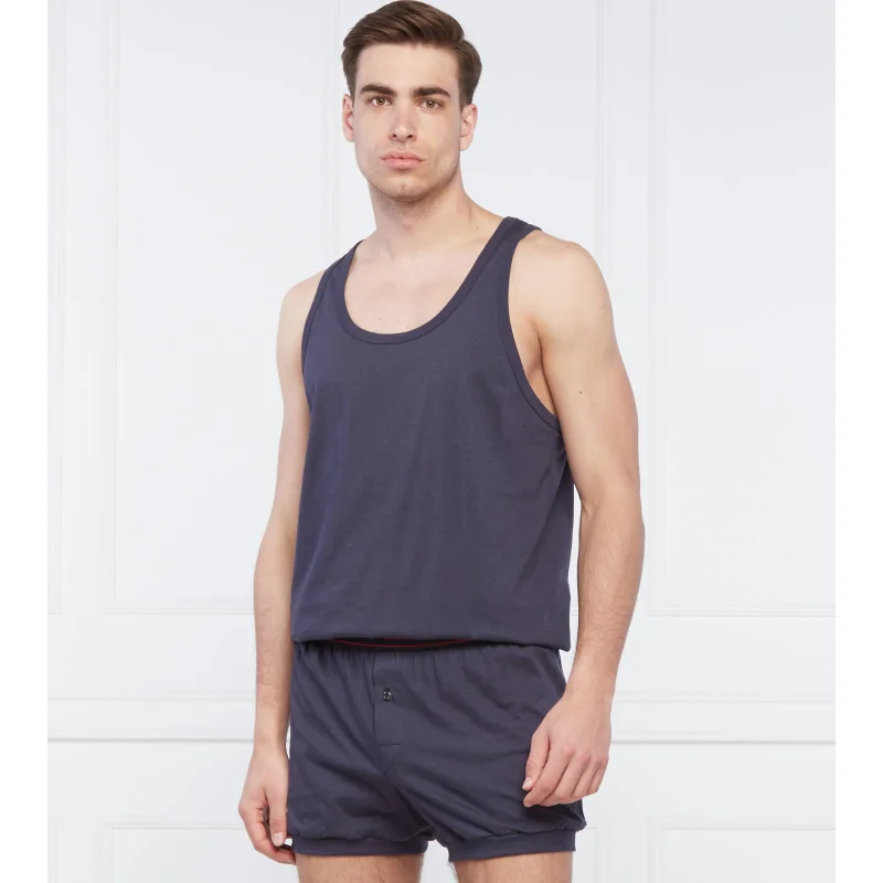 Dsquared2 Tank top Regular Fit z dodatkiem lnu