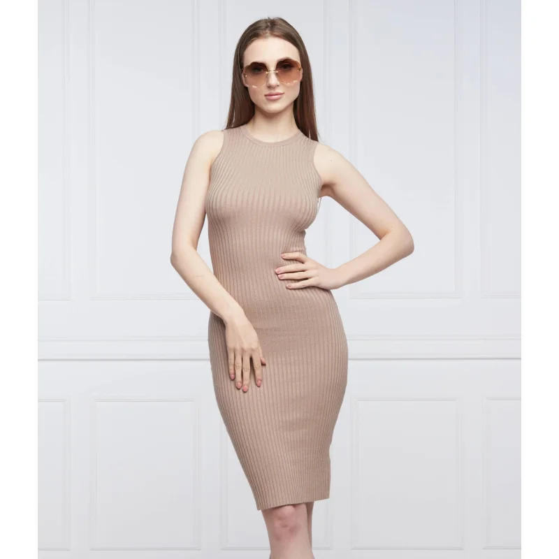 GUESS Sukienka EVE | z dodatkiem lnu