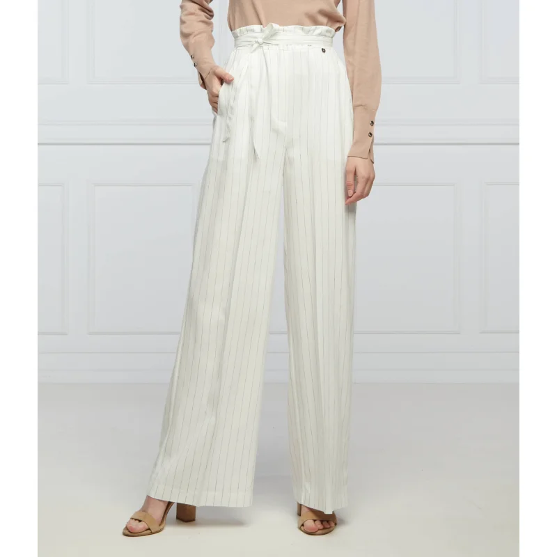 Liu Jo Spodnie | flare fit | z dodatkiem lnu