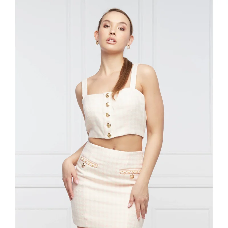 GUESS Top | Slim Fit | z dodatkiem wełny