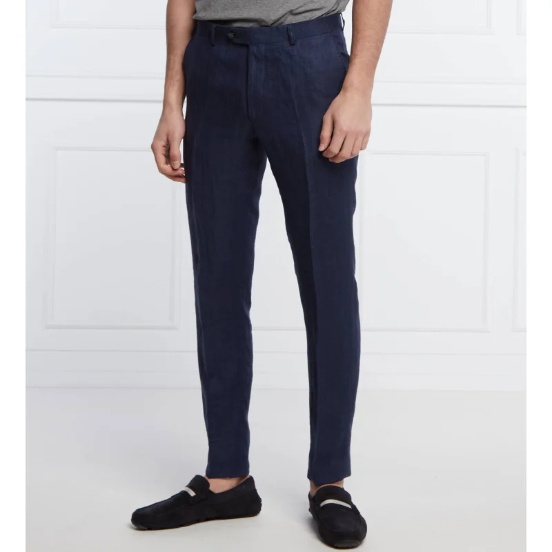 Oscar Jacobson Lniane spodnie Denz | Regular Fit
