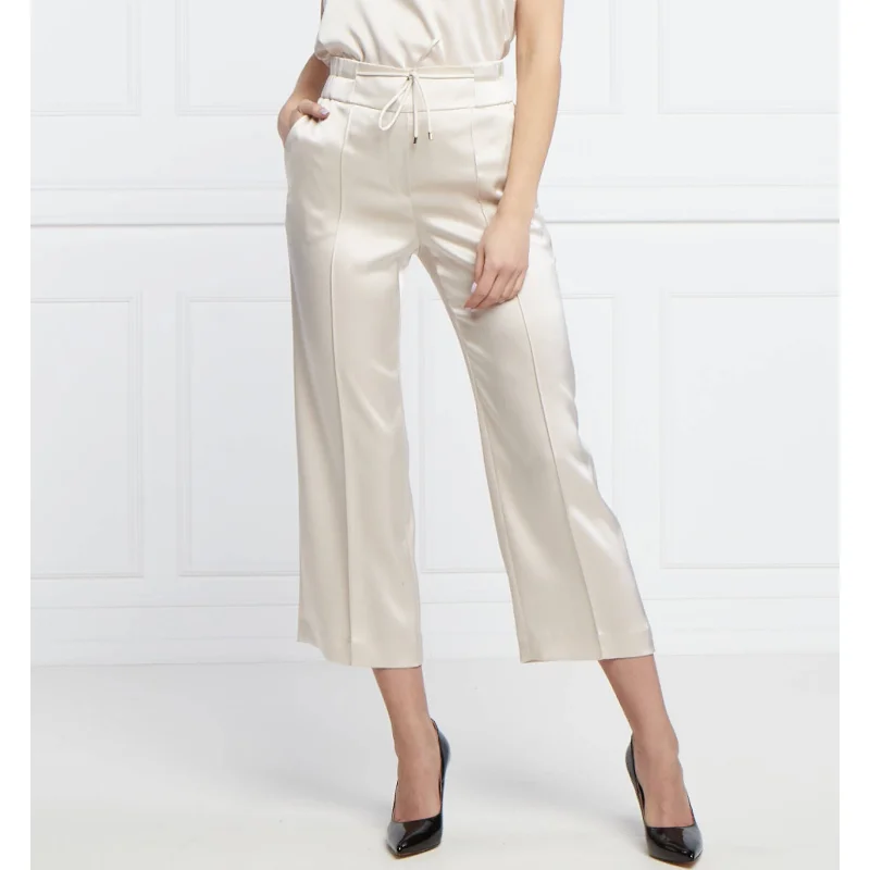 Marc Cain Satynowe spodnie | Loose fit | regular waist