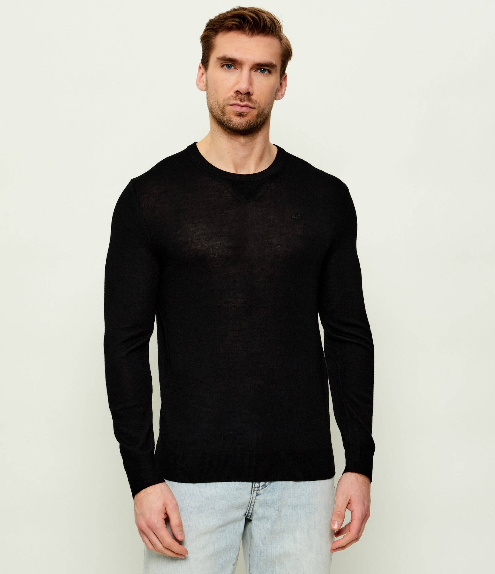 Armani Exchange Wełniany sweter Slim Fit