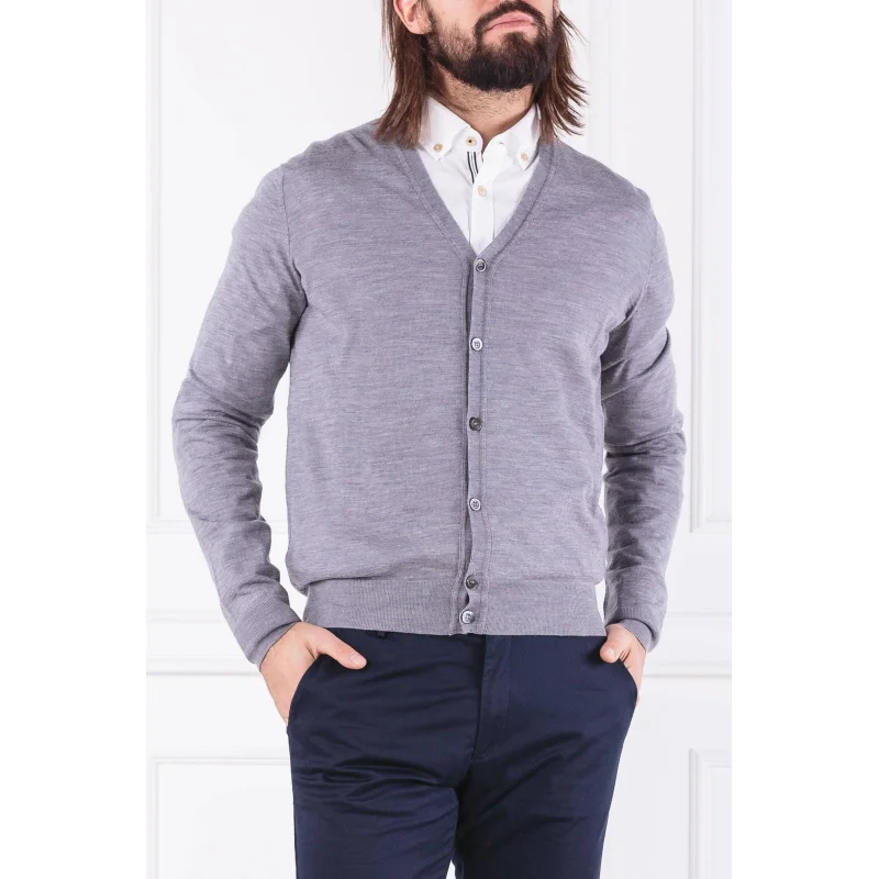 Hackett London Wełniany kardigan FF GG MERINO CARDI | Regular Fit