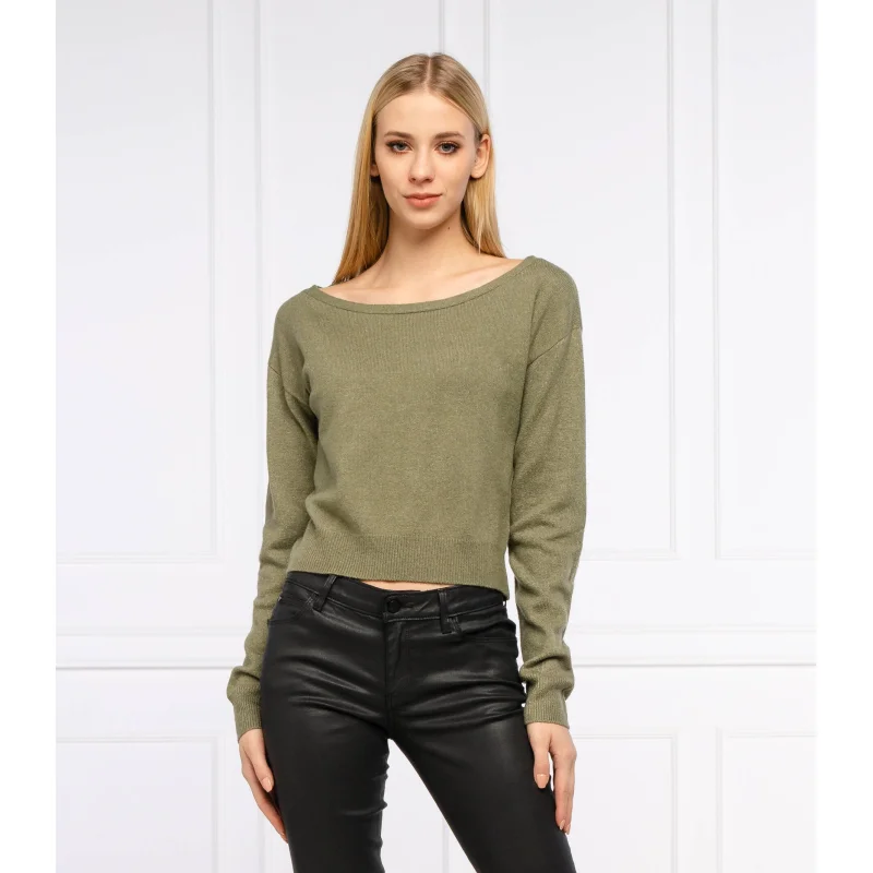 GUESS Sweter TANYA | Cropped Fit | z dodatkiem wełny