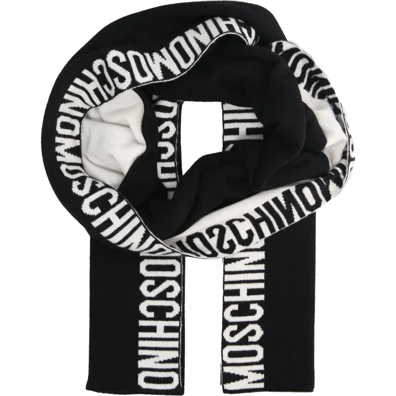 Moschino Wełniany szal | z dodatkiem kaszmiru