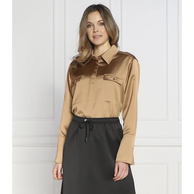 BOSS BLACK Satynowa koszula Besatina | Comfort fit