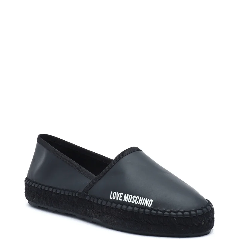 Love Moschino Skórzane espadryle