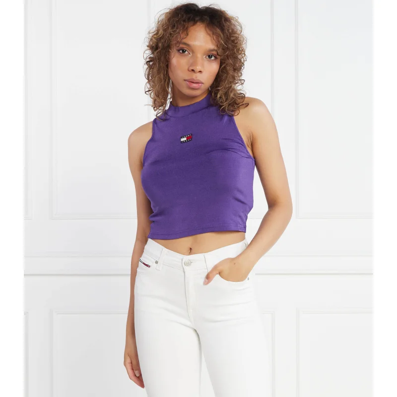 Tommy Jeans Top Badge high neck tank | Cropped Fit