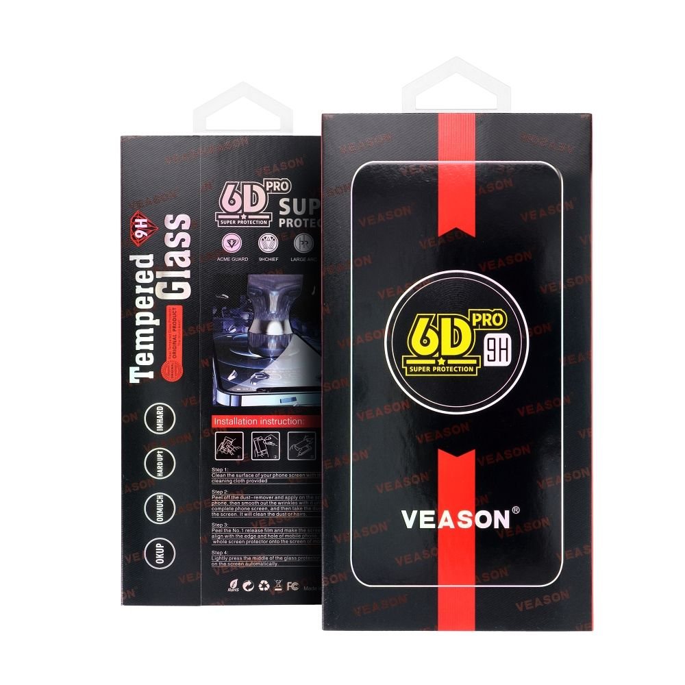 Szkło Hartowane 6D Pro Veason Glass - do Xiaomi Redmi 12T / 12T Pro czarny