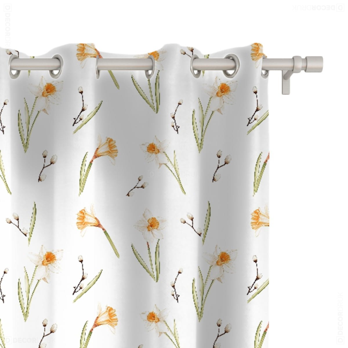 Zasłona SPRING wzór SP10 | żonkile i bazie 150 x 300 cm tkanina zaciemniająca