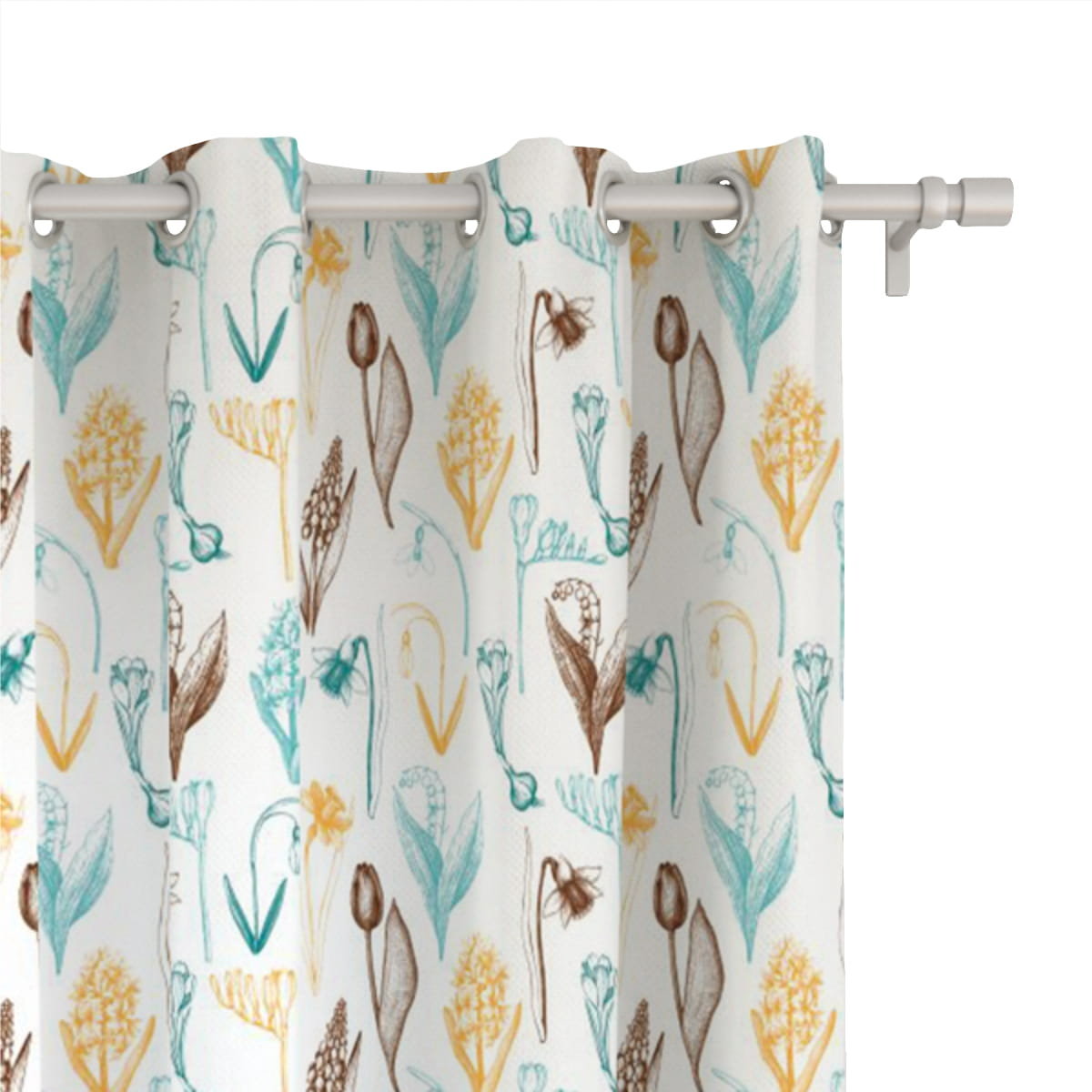 Zasłona SPRING wzór SP05 | pierwsze wiosenne kwiaty 150 x 230 cm tkanina standard