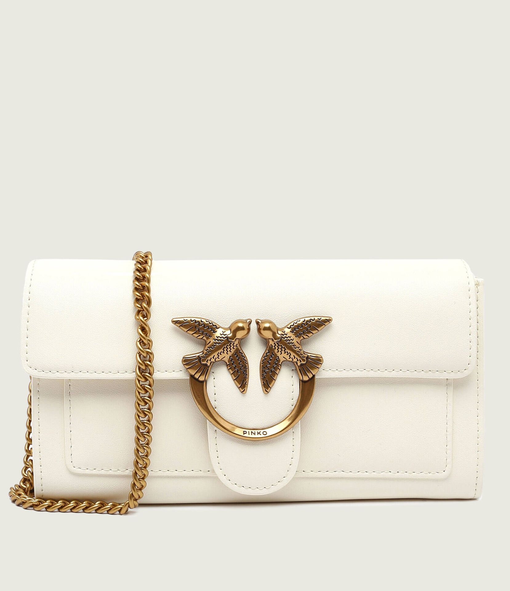 Pinko Skórzana listonoszka LOVE ONE WALLET C VITELLO SETA