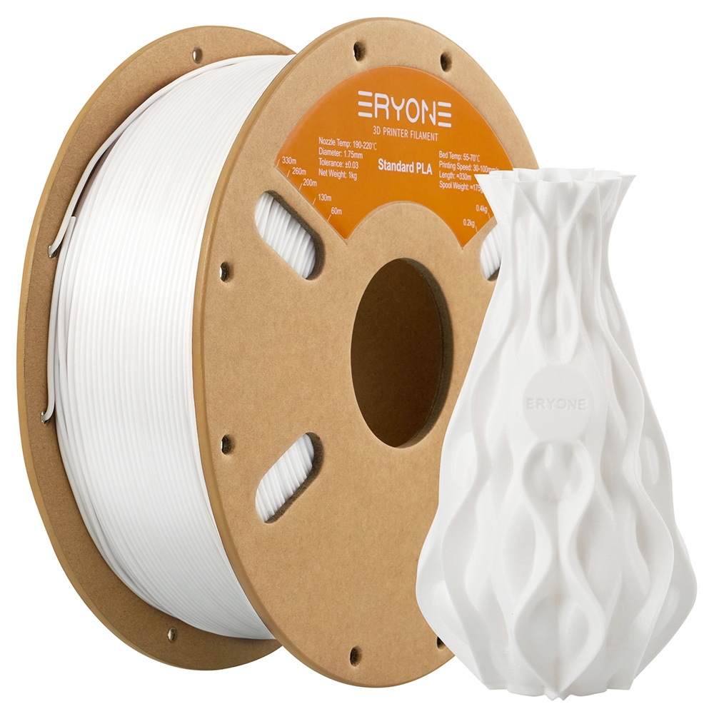 Standardowy filament PLA ERYONE 1kg – Mlecznobiały