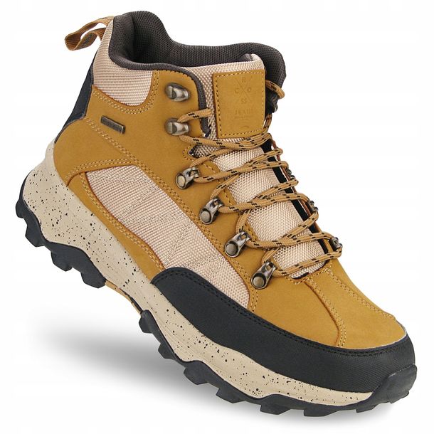 Męskie Buty Trekkingowe Ocieplane Cross Jeans KK1R4020C Camel-42