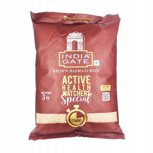 ﻿Ryż basmati brązowy Active Health Watchers Special India Gate 5kg