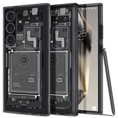 Etui SPIGEN Ultra Hybrid do Samsung Galaxy S24 Ultra Zero One Czarno-przezroczysty