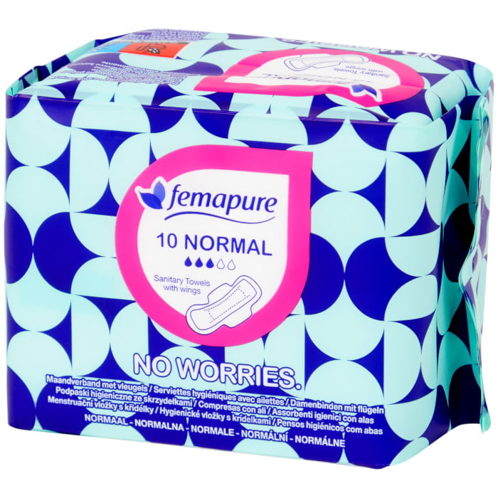 Femapure No Worries Normal 10szt  (podpaski higieniczne)