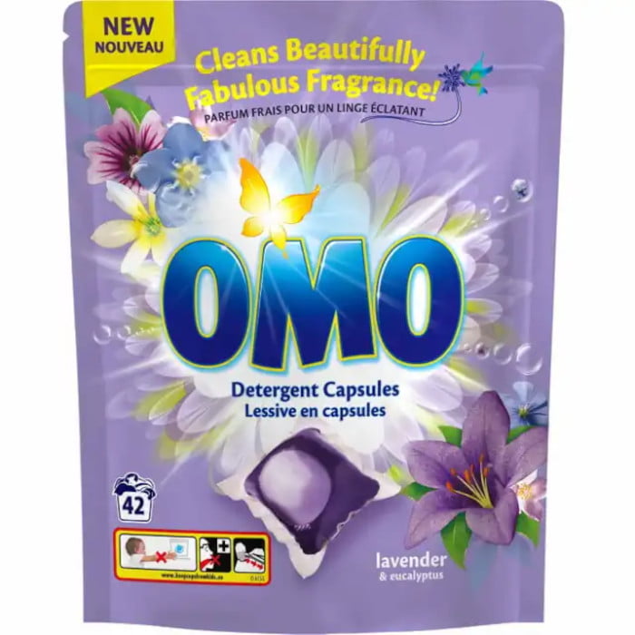 Фото - Інше для прання OMO 42 Caps Lavender & Eucalyptus 840g (kapsułki do prania białych i kolor 