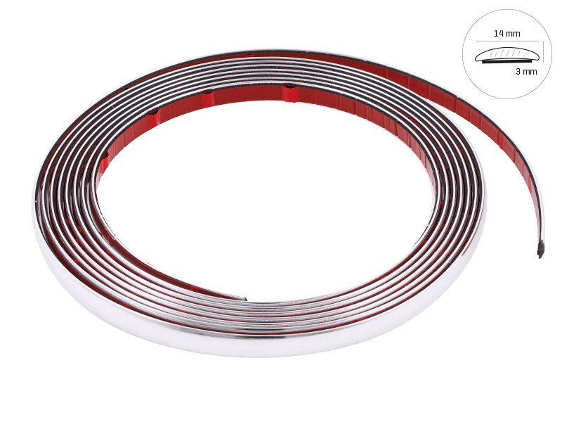 Listwa Dekoracyjna, Chrom, 14 Mm X 5 M (58995)