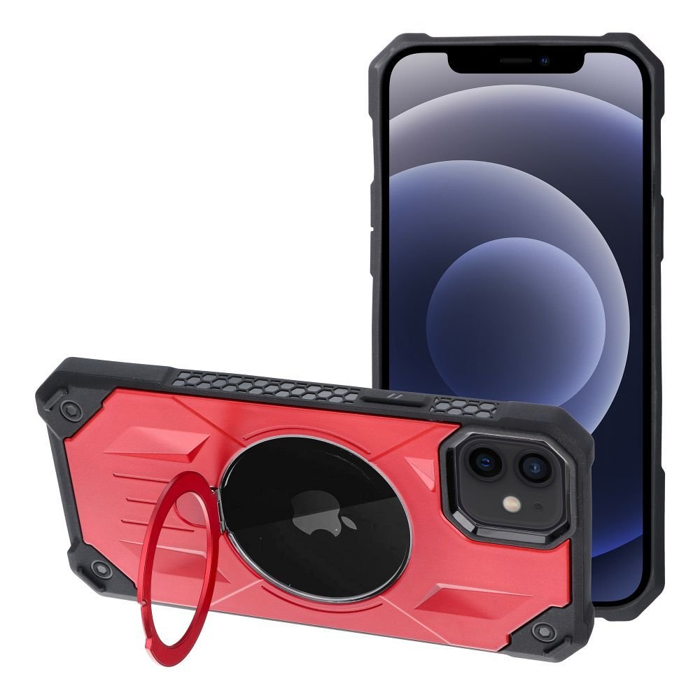 Futerał Armor Mag Cover kompatybilny z MagSafe do IPHONE 12 / 12 PRO czerwony