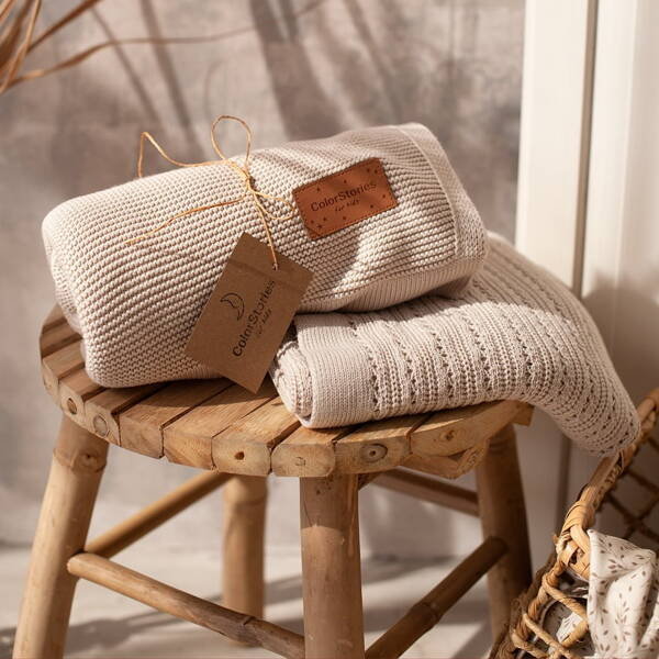 ColorStories Kocyk Bambusowy Bibi Jasny Beż