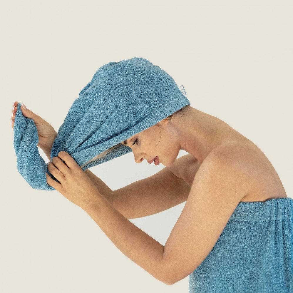 Turban Sauna 70x31 niebieski
