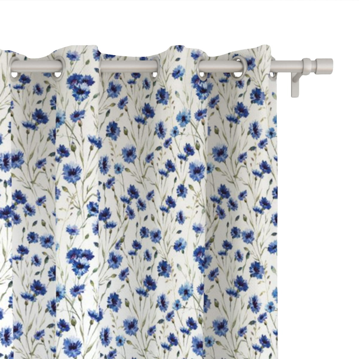 Zasłona SPRING wzór SP13 | chabry 150 x 150 cm tkanina standard