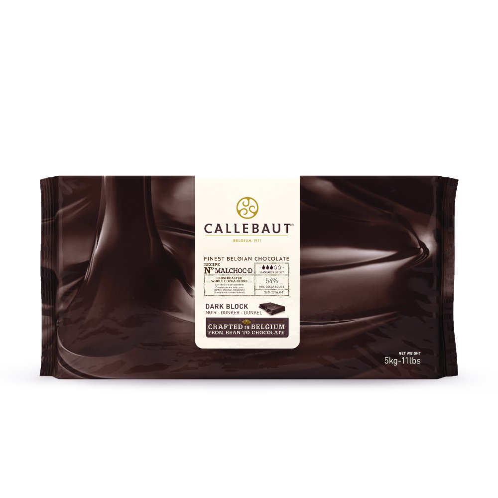 Callebaut czekolada ciemna bez cukru Malchoc 54% blok 5 kg