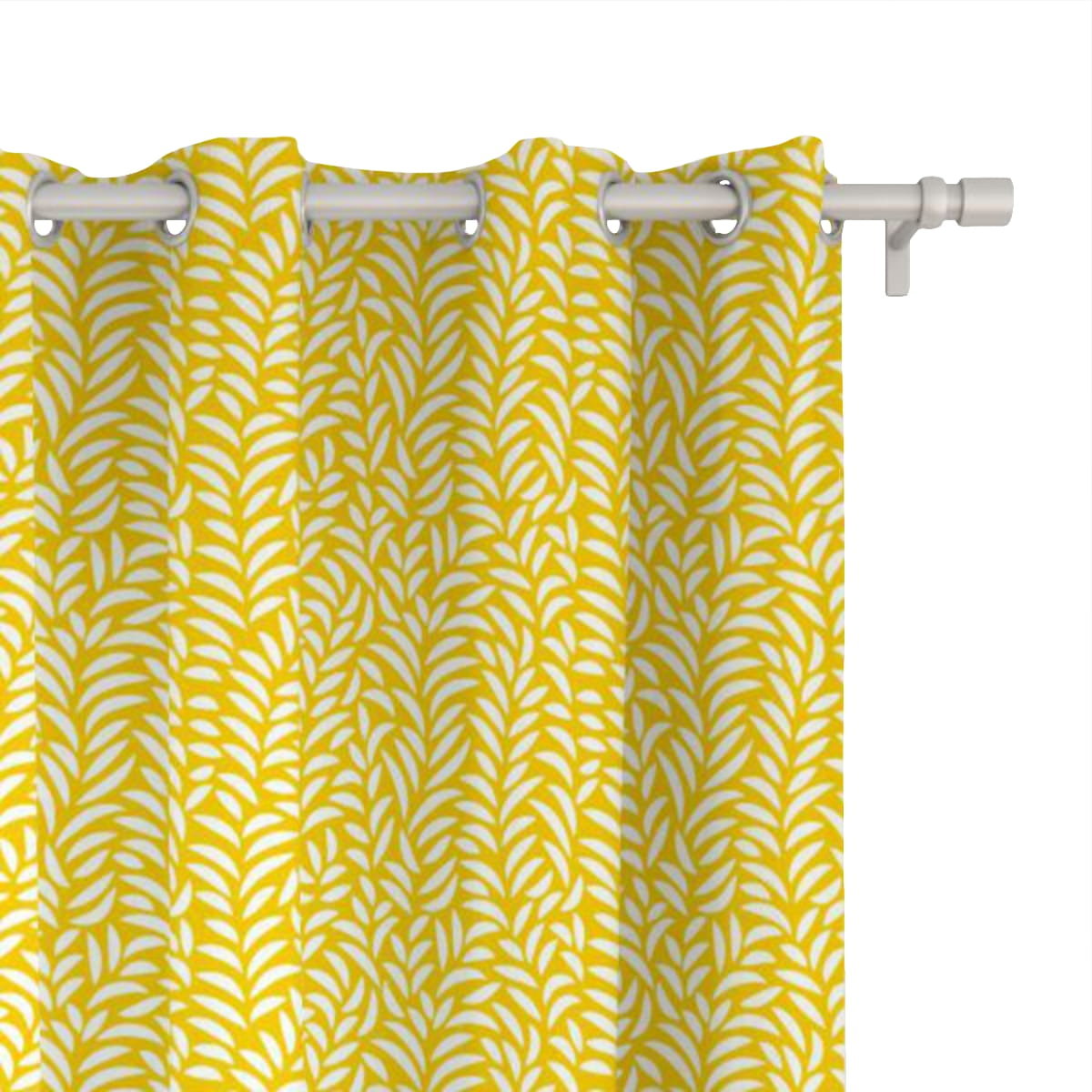 Zasłona SPRING wzór SP16 | wiosenne listki 150 x 260 cm tkanina zaciemniająca