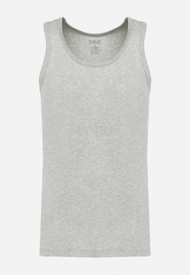 Jasnoszara Klasyczna Koszulka Bez Rękawów Tank Top Clecotia