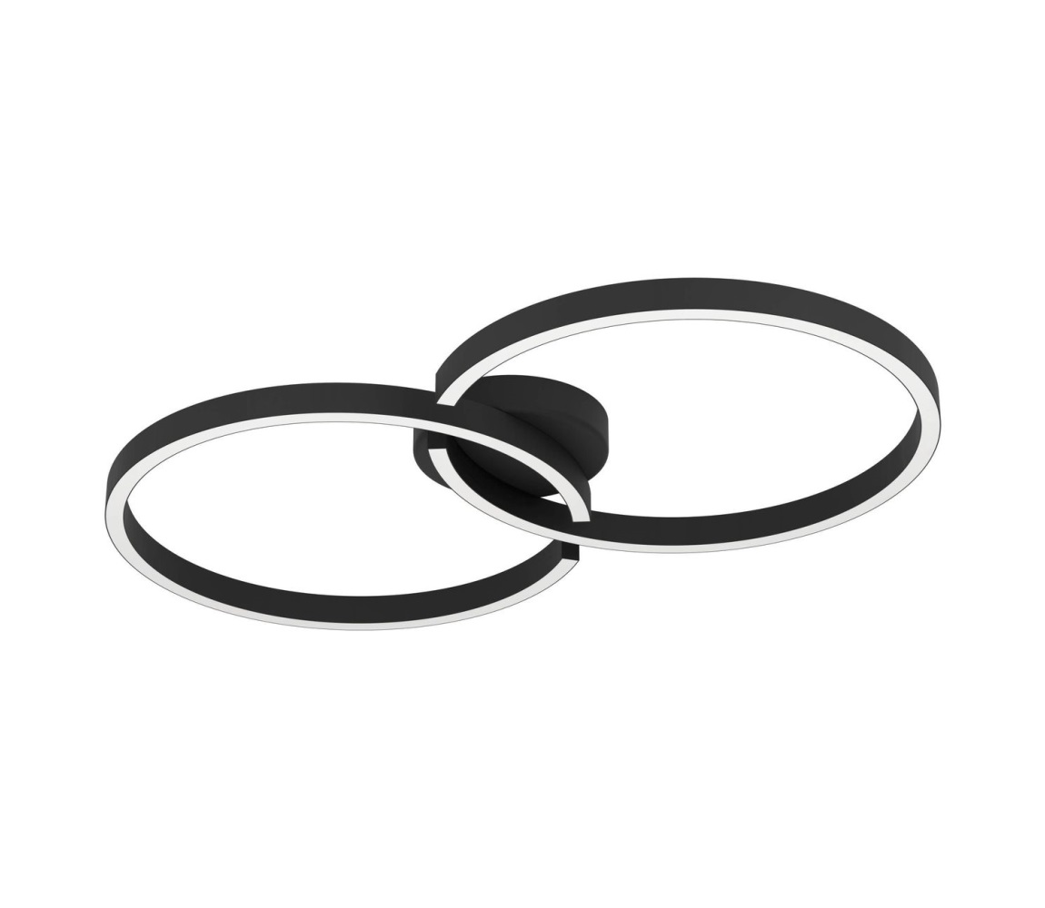 Eglo 900955-Ściemnialna lampa sufitowa RGBW AMANDOLO 19,5W/230V czarna + pilot