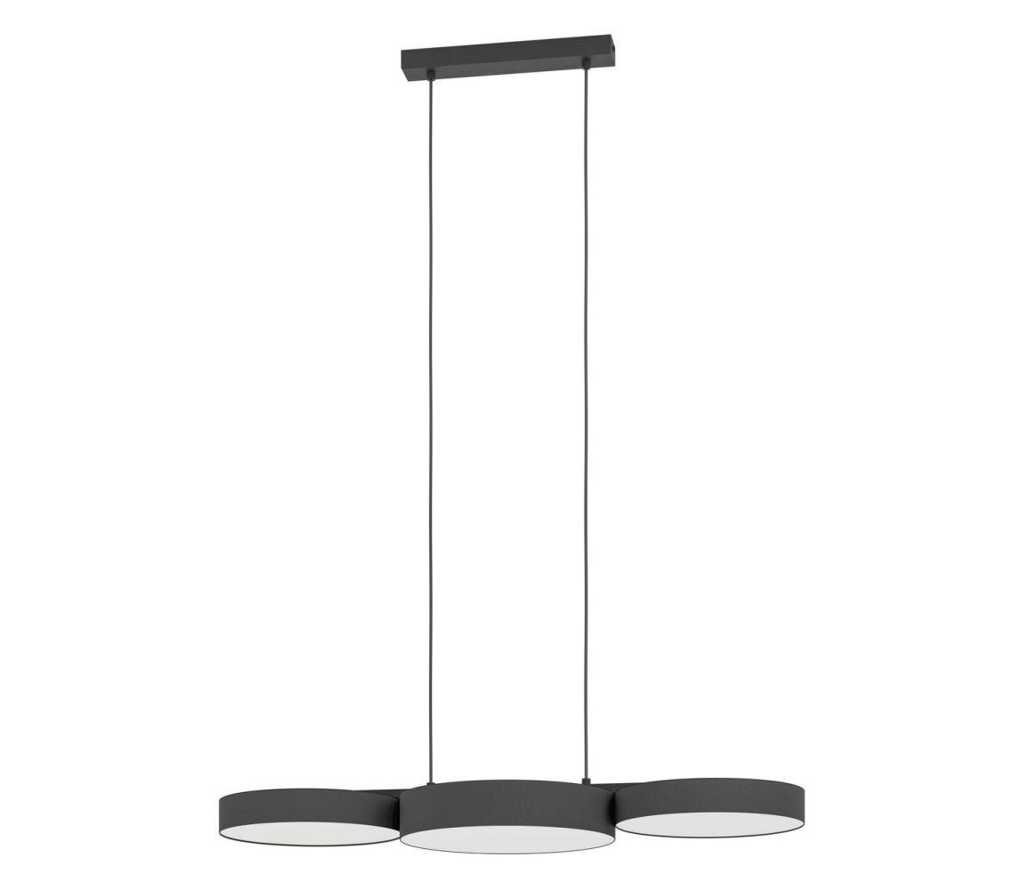 Eglo 900854- LED RGBW Ściemnialny żyrandol na lince BARBANO-Z 3xLED/7,5W/230V czarny