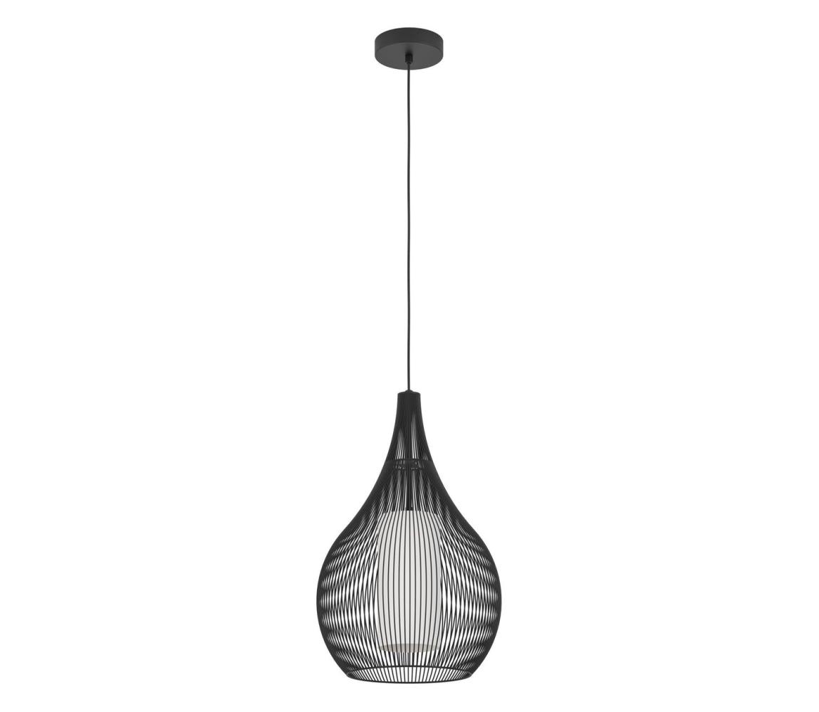 Eglo 900828 - Żyrandol na lince RAZONI 1xE27/40W/230V czarny