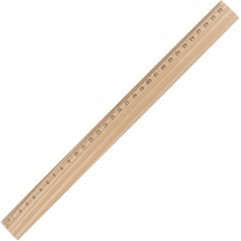 LINIJKA 30 cm DREWNIANA 30cm z drewna sosnowego