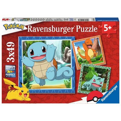 Ravensburger, Puzzle dla dzieci 2D Pokemony 3x49 elementów 5586