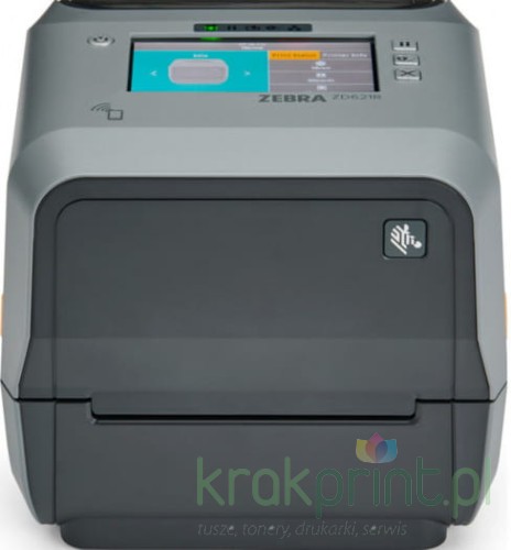 Zebra ZD621t, 12 dots/mm, 300 dpi, peeler, display, RTC, RFID, USB, USB Host, RS232, BT, Ethernet, grey ZD6A143-31EFR2EZ