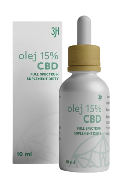 3H Olej CBD 15% FULL SPECTRUM, 10ml - >>> DARMOWA od 99zł