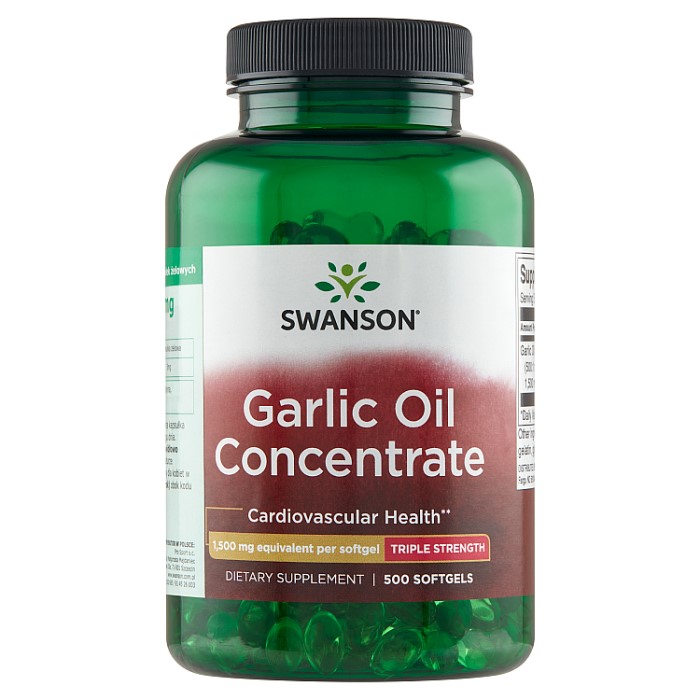 SWANSON Health Products Garlic Oil Czosnek 1500 mg 500 kaps