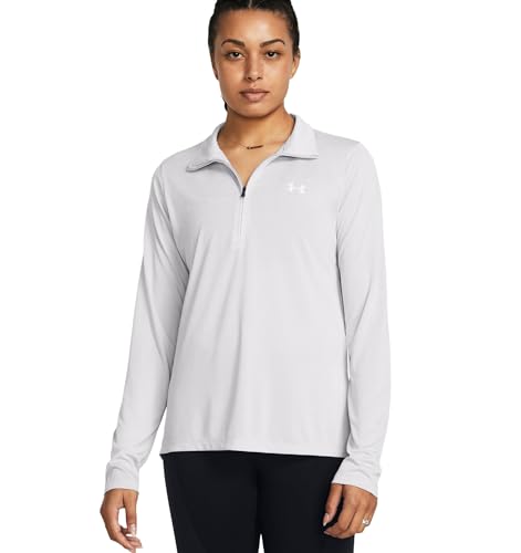 Under Armour Tech 1/2 zamek błyskawiczny - Twist, szary Halo / / biały, XL