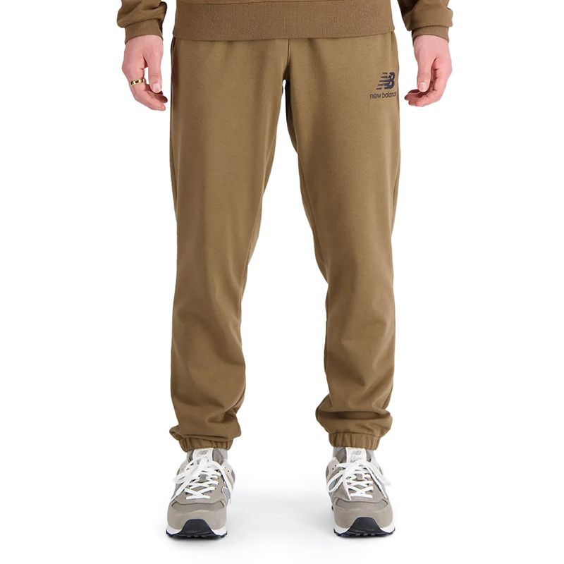 Spodnie New Balance MP31539DHE - brązowe