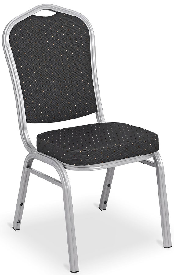 Czarne tapicerowane krzesło bankietowe G7-A92