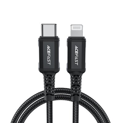 Acefast kabel MFI USB Typ C - Lightning 1,8m, 30W, 3A czarny (C4-01 C Black) C4-01-C-L black