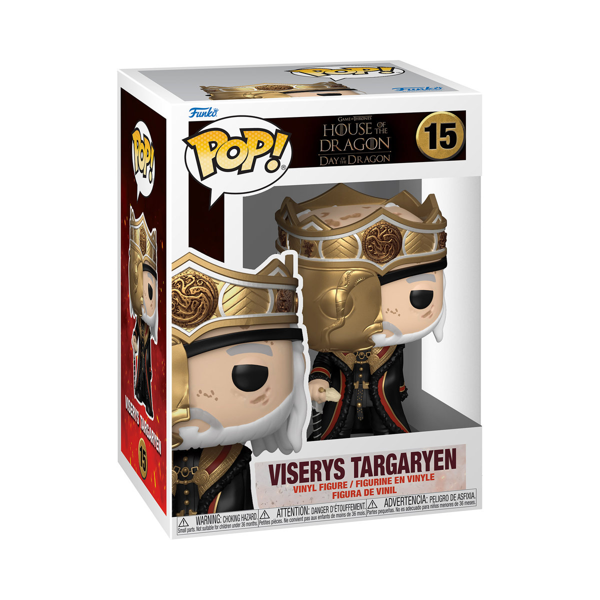 Funko POP! Games Of Thrones, figurka kolekcjonerska, House of Dragon, Viserys Targaryen, 15