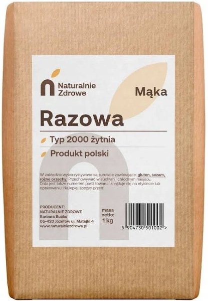 mąka żytnia razowa typ 2000  1 kg