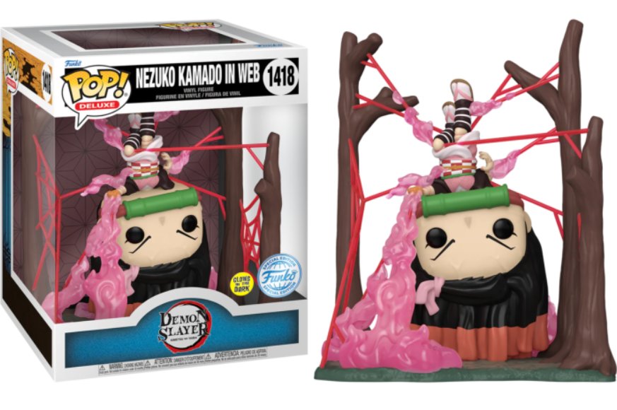 funko pop! demon slayer pop deluxe 1418 nezuko in web (gitd)